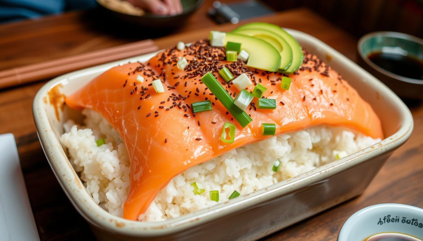 salmon sushi bake recipe